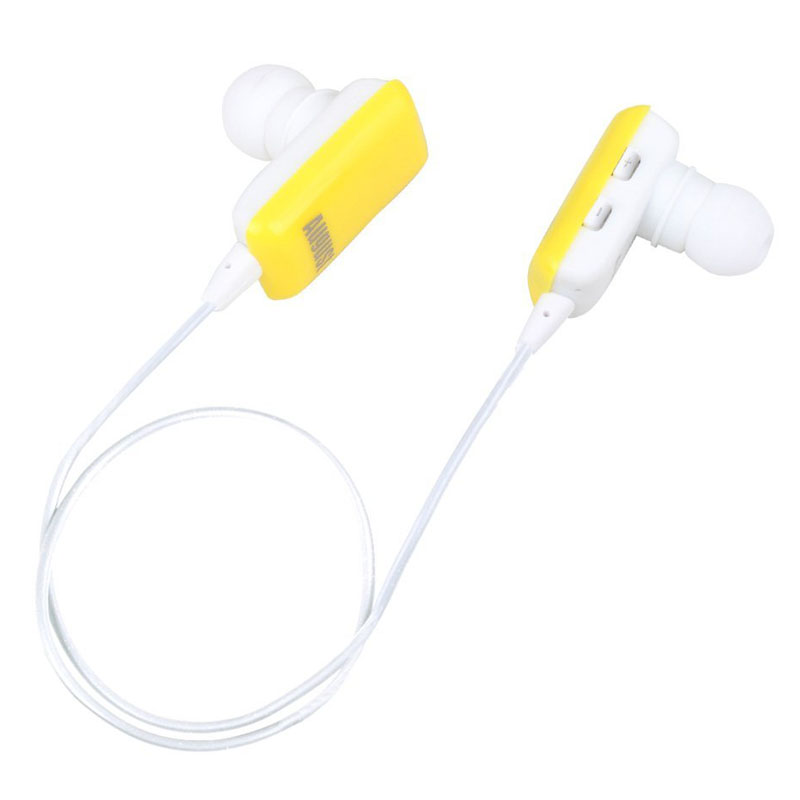 August EP605Y in Ear Bluetooth Ohrhörer mit Mikrofon gelb