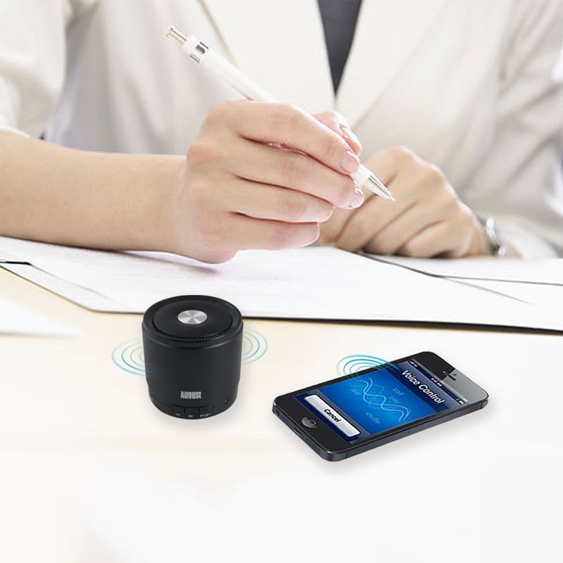 August MS425B tragbarer Bluetooth Lautsprecher mit Mikrofon schwarz