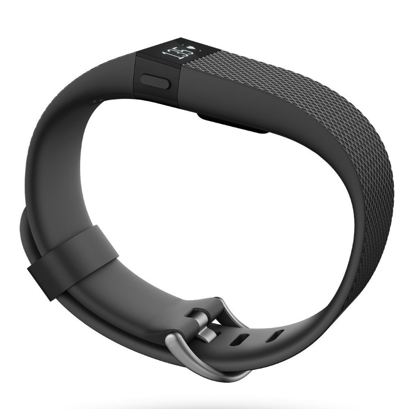 Fitbit Charge HR, Fitness-Armband mit Smartwatchfunktionen und Pulsfreqzuenz Large schwarz