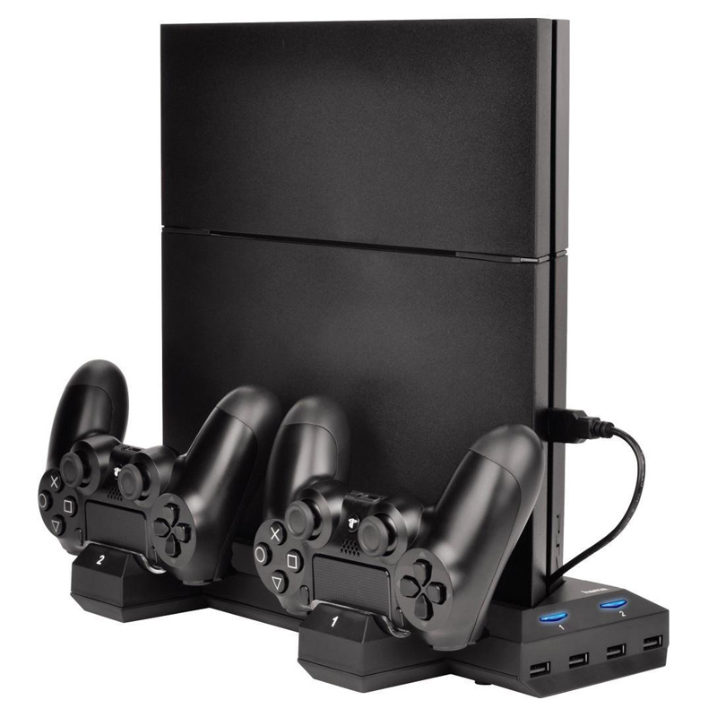 Hama Multistand-Ladestation "Bluelight" für PS4