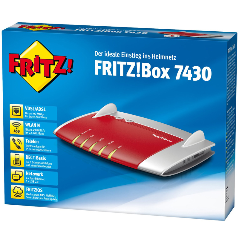 AVM FRITZ!box WLAN 7430 DSL-Router B-Ware (neutrale Verpackung)