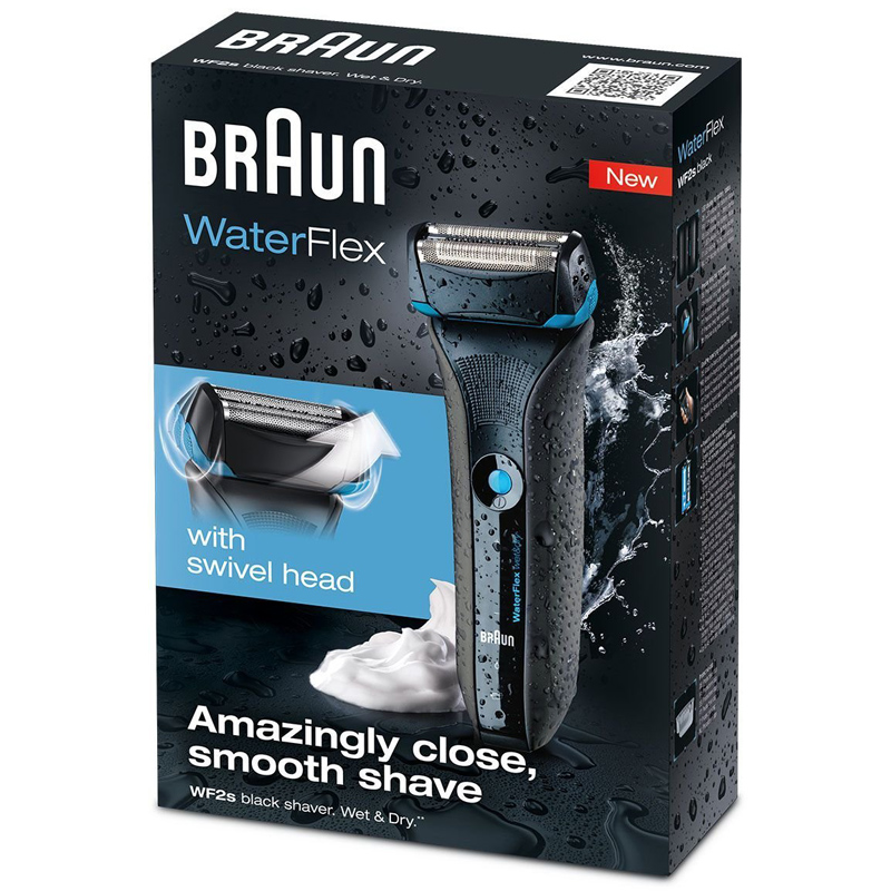 Braun WF2s Waterflex Wet & Dry Rasierer schwarz