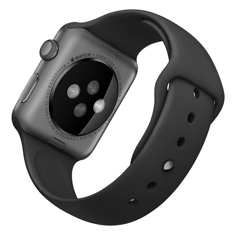 Apple Watch Sport 42mm SpaceGray Sportarmband schwarz