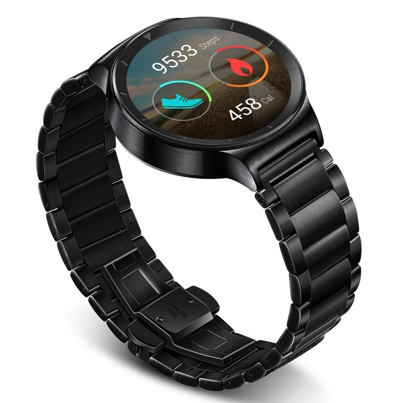 Huawei Watch Active mit Gliederarmband schwarz