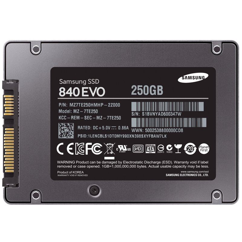 Samsung 840 Evo Series 250GB SSD Festplatte