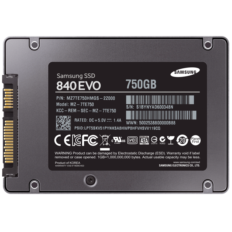Samsung 840 Evo Series 750GB SSD Festplatte