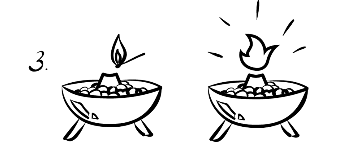 Mokan Grillanzünder 1er-Pack (5 Stück) schwarz