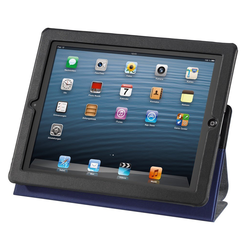 Hama Portfolio Flipcase für iPad 2/3/4 Blau Schwarz