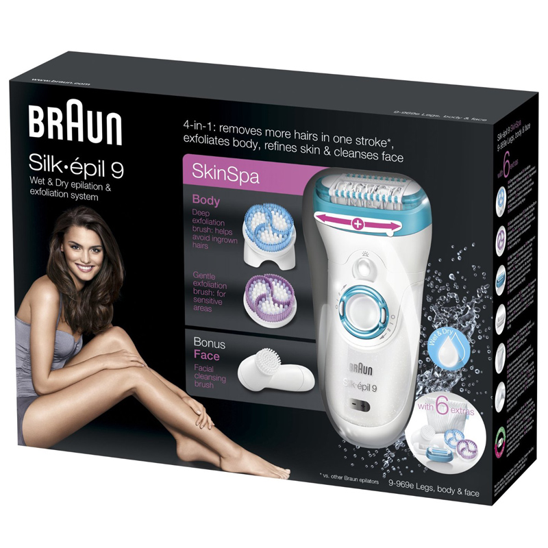 Braun Silk-épil 9 SkinSpa 9-969e - 4-in-1 Wet & Dry Epilierer