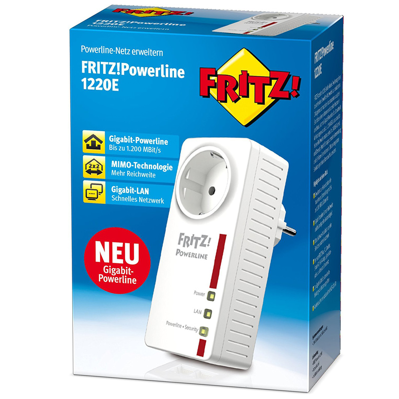 AVM FRITZ!Powerline 1220 Einzeladapter (2. Wahl)