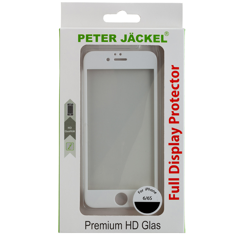 Peter Jäckel Full Display HD Glass Superb für Apple iPhone 6/ 6S/ iPhone 7 weiss