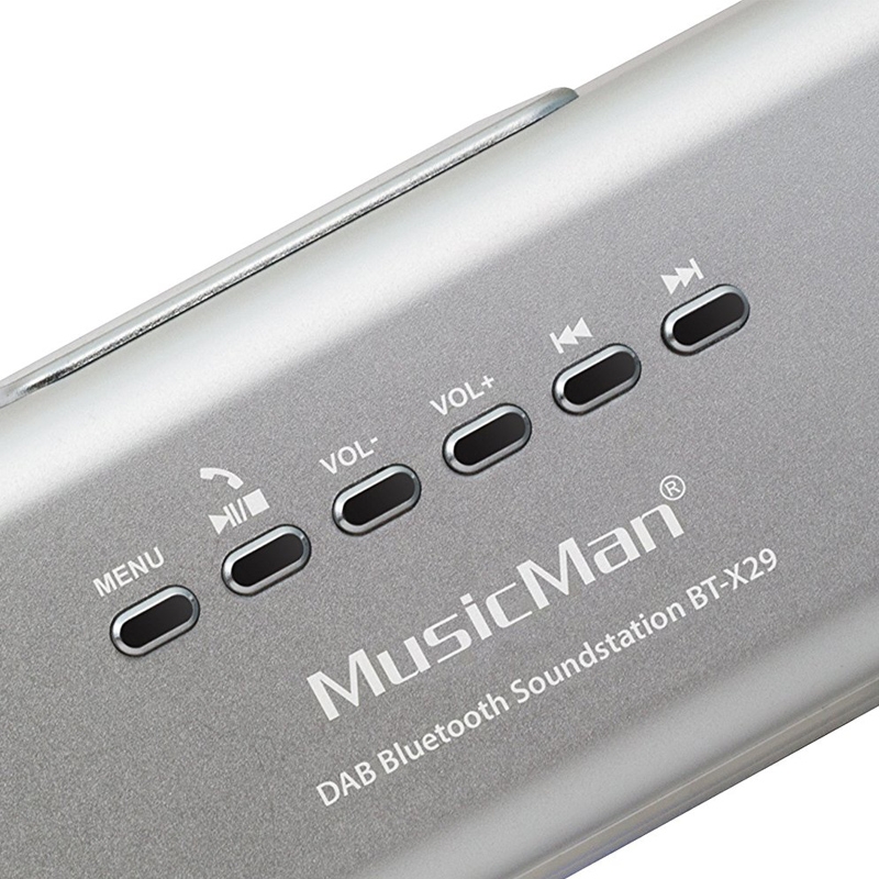 MusicMan BT-X29 DAB Bluetooth Soundstation silber