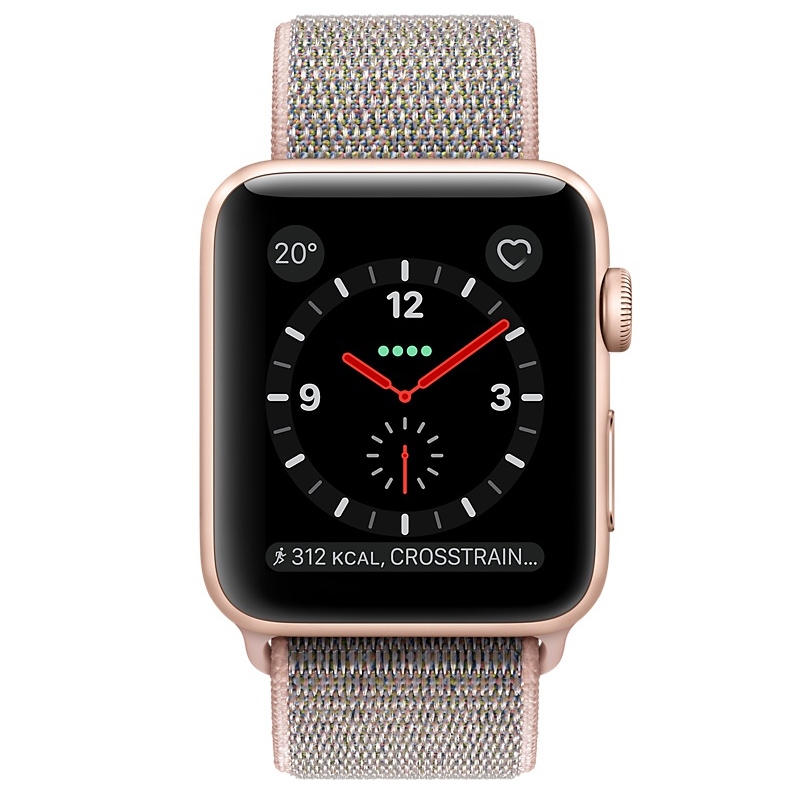 Apple Watch Series 3 GPS + LTE 42mm Gold Alu Sport Loop Sandrosa