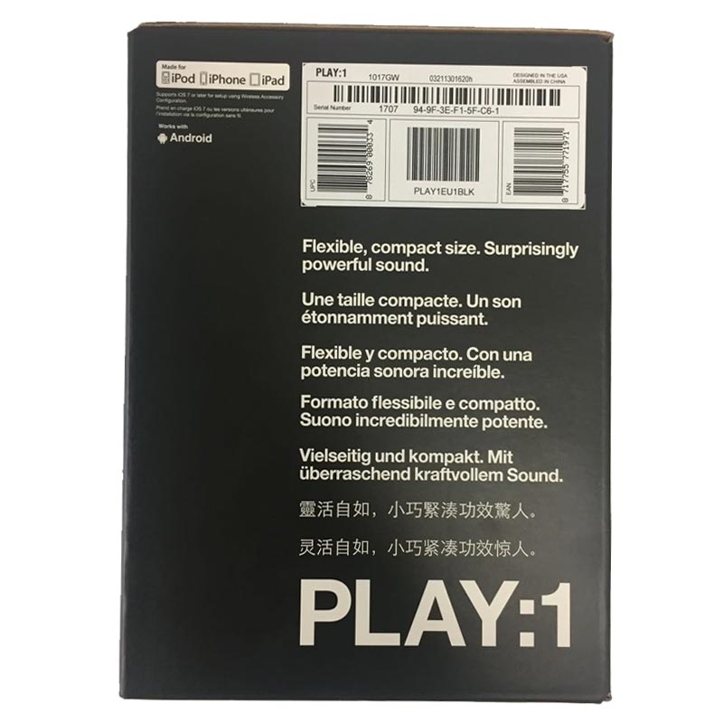 SONOS Play:1 Audio-Player schwarz