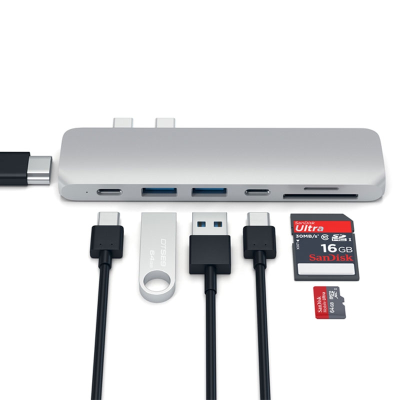 Satechi Type-C Pro Hub mit 4K HDMI Silver Ausstellungsgerät