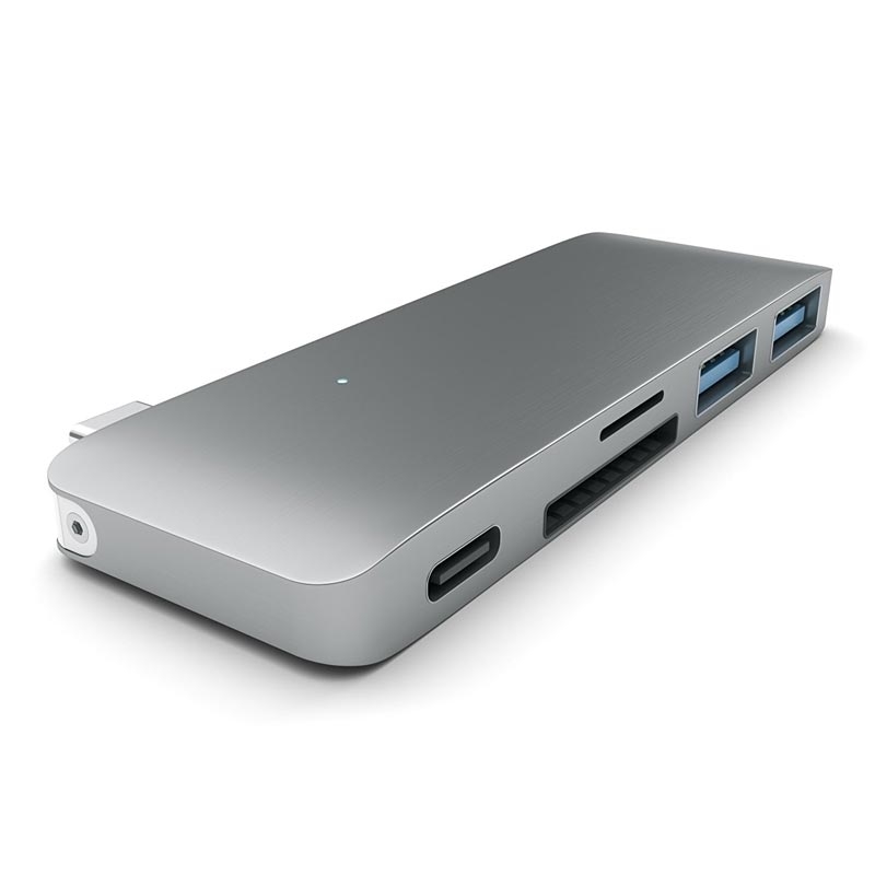 Satechi Type-C USB Passthrough Hub Space Gray