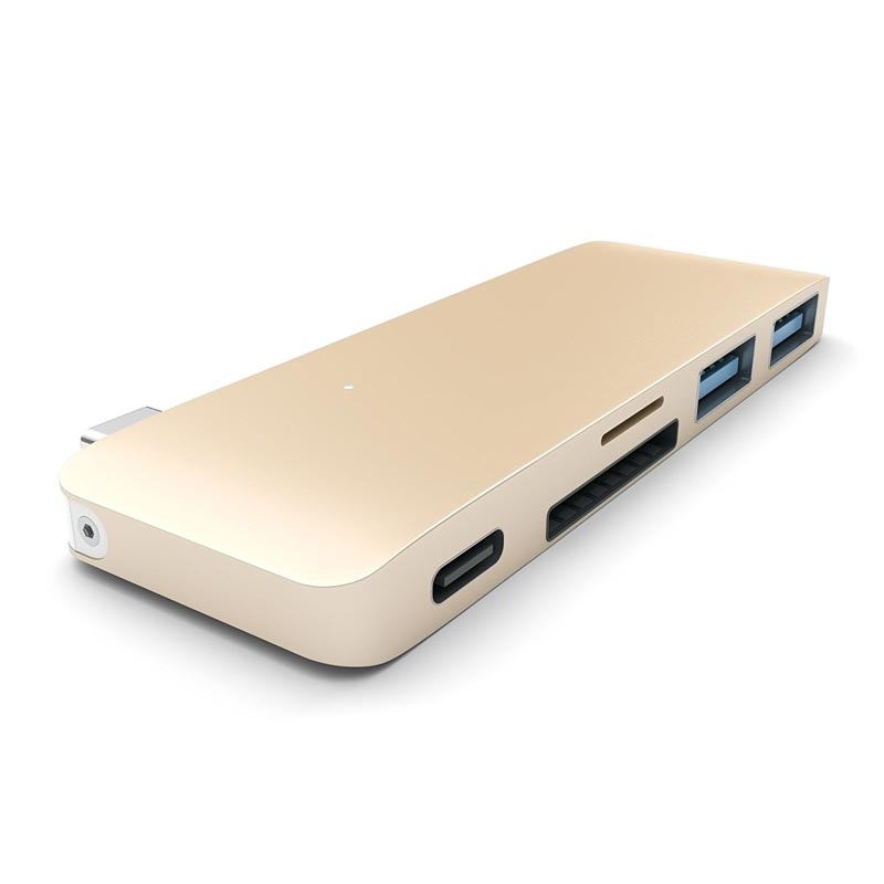 Satechi Type-C USB Passthrough Hub Gold