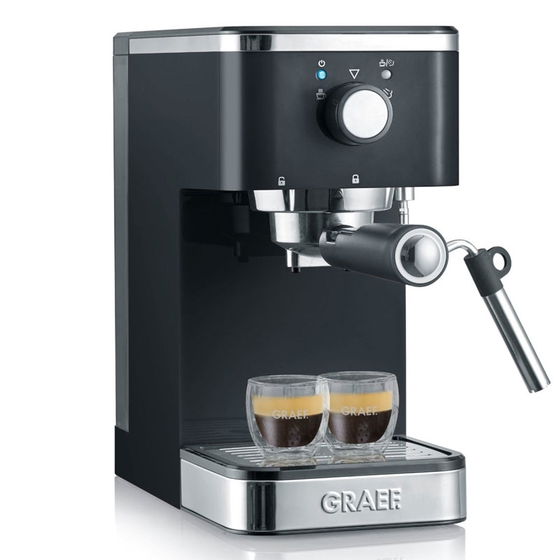 Graef ES 402 Salita + CM 202 Siebträgermaschine + Kaffeemühle schwarz