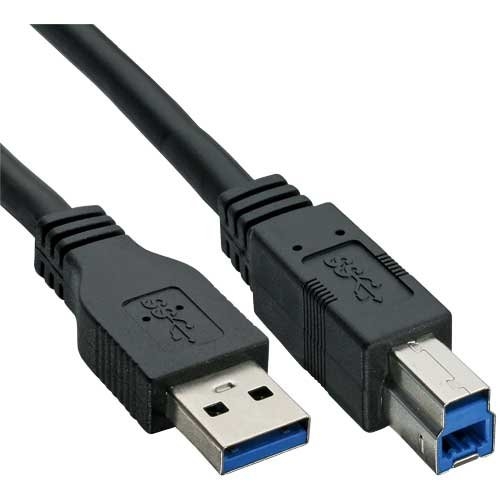 InLine USB 3.0 Kabel, A an B, schwarz, 3m