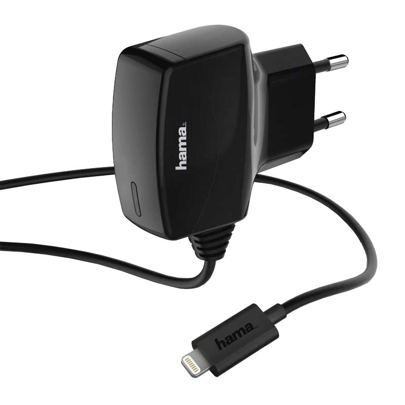 Hama Ladegerät, Lightning, 1 A, Schwarz