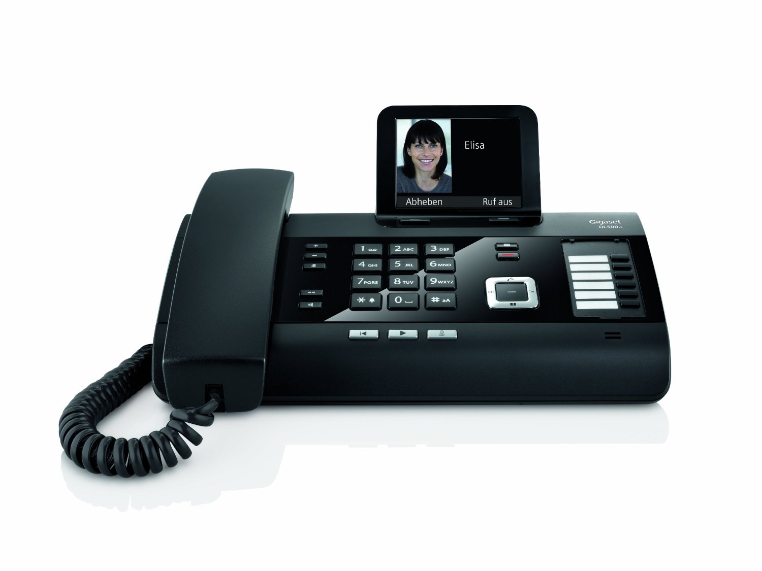 GigaSet DL500A Telefon schwarz + C610H Mobilteil schwarz