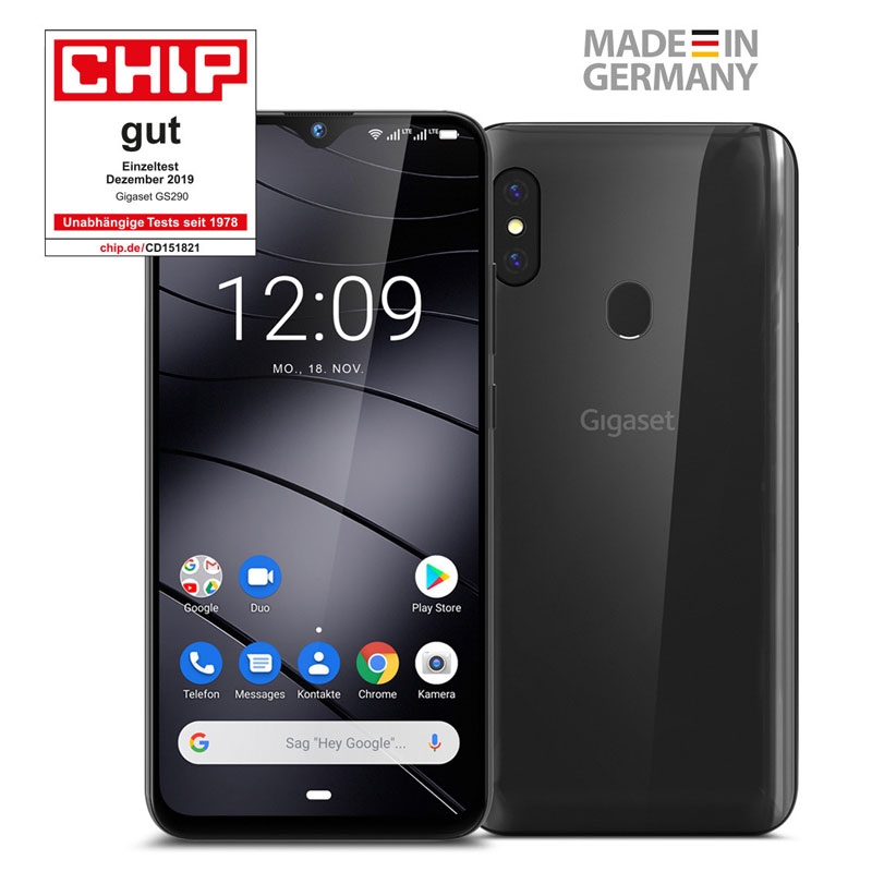 Gigaset GS290 64GB Smartphone titanium grey