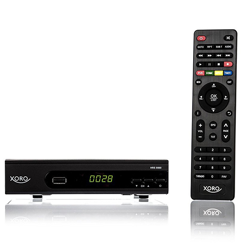 Xoro HRS 8660 digitaler Satelliten-Receiver mit LAN Anschluss schwarz