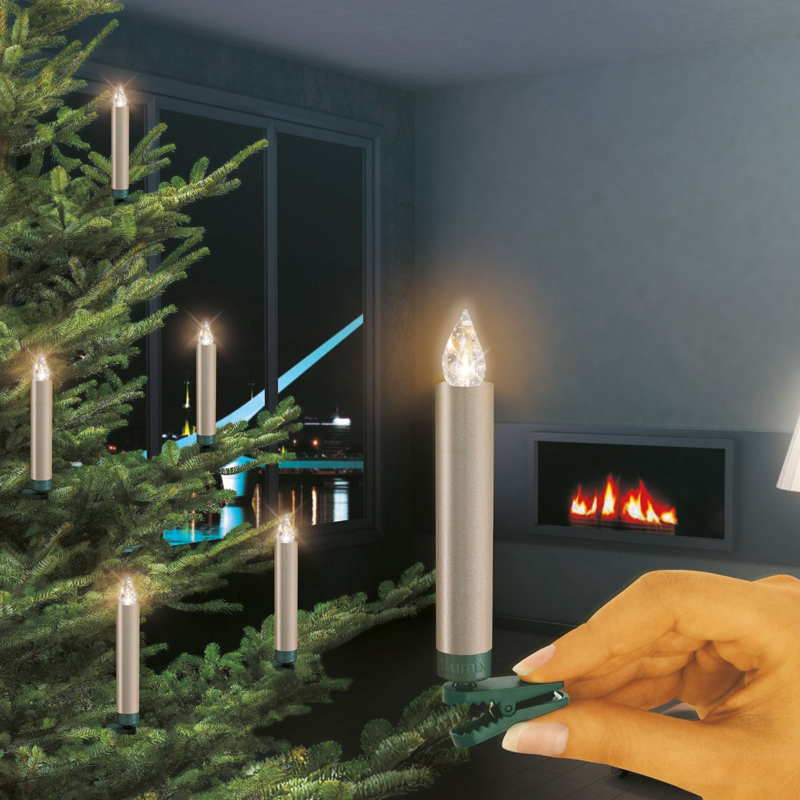 Krinner Lumix Deluxe Basis Set Champagner LED-Christbaumbeleuchtung