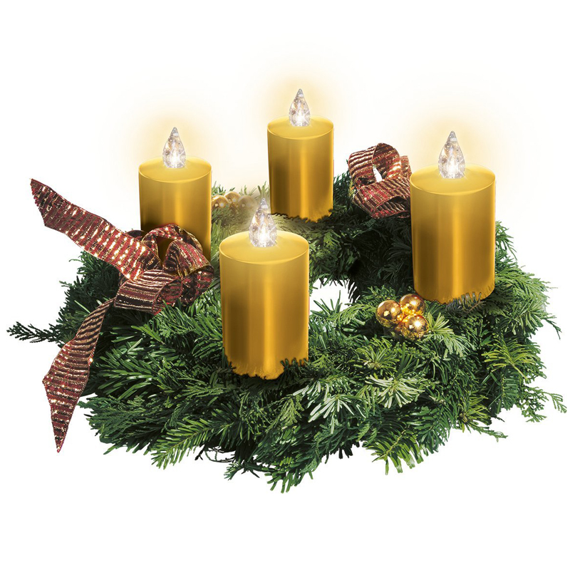 Krinner Lumix LED-Adventskerzen Gold