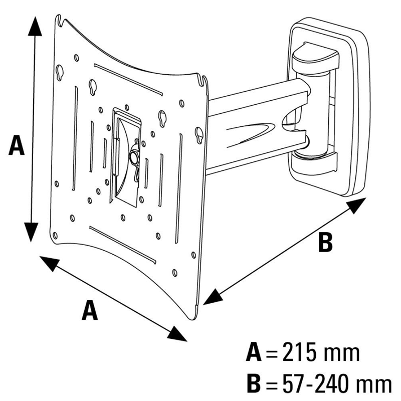 Hama TV-Wandhalterung FULLMOTION bis 94cm Blau