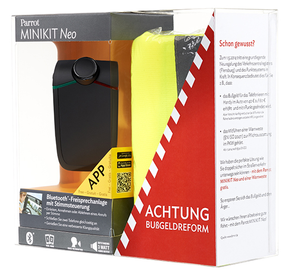 Parrot MINIKIT Neo Freisprecheinrichtung inkl. Warnweste