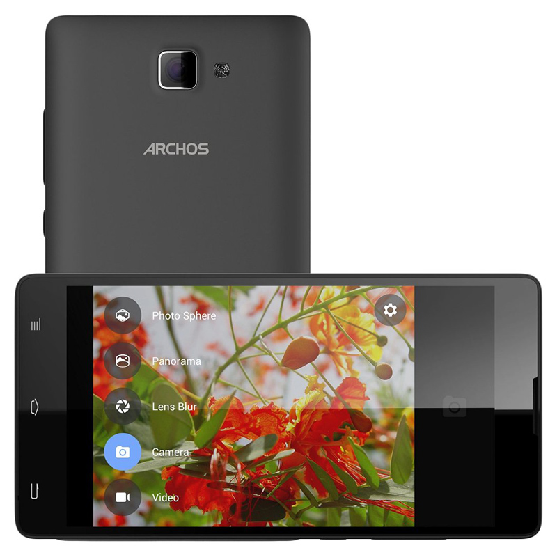 Archos 50b Neon Dual-Sim Handy schwarz inkl. blau&grün Cover