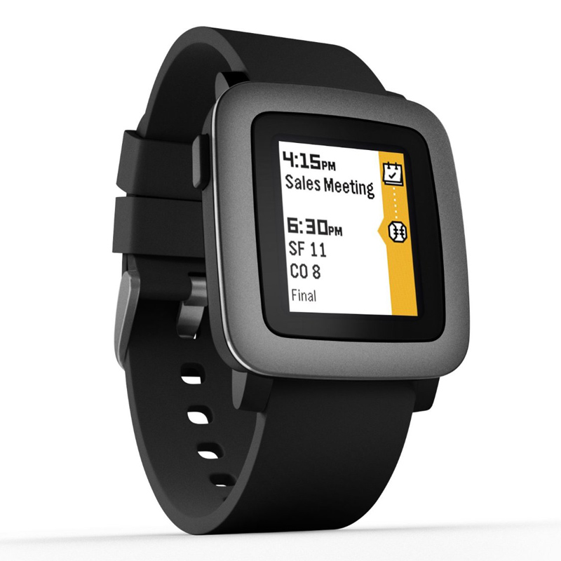 Pebble Time Smartwatch schwarz