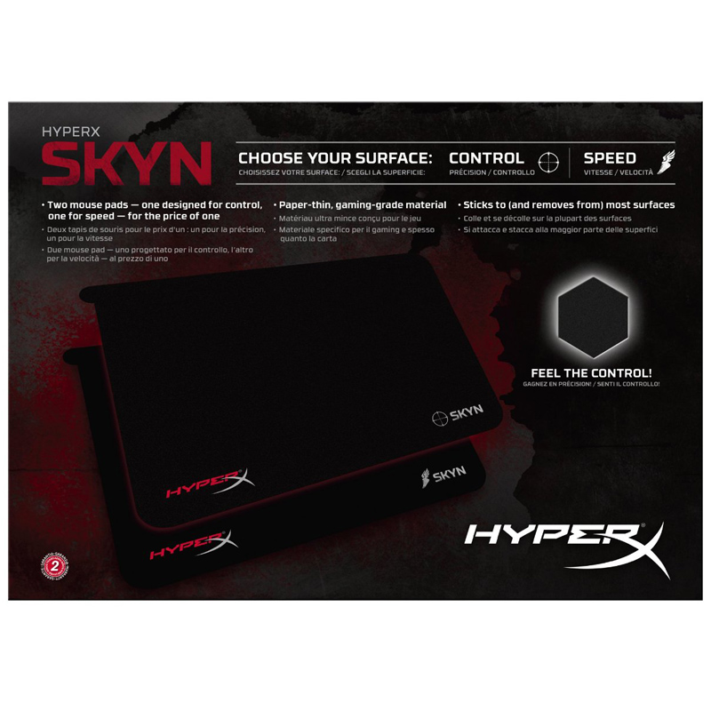 Kingston HyperX Skyn Gaming Mousepad für Geschwindigkeit und Kontrolle schwarz