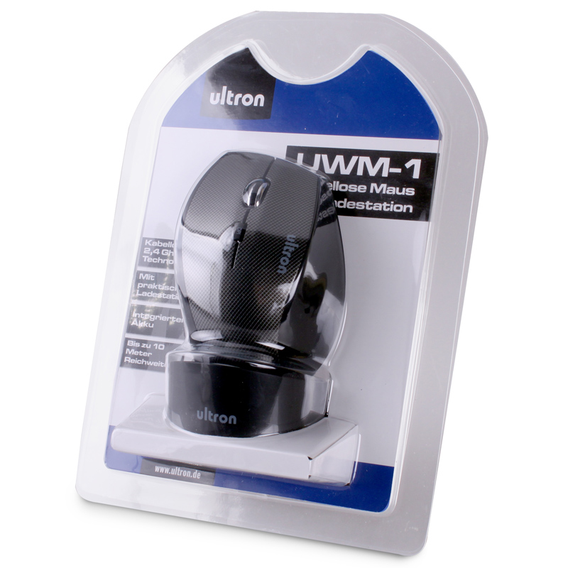 Ultron UWM-1 kabellose Maus mit Ladestation