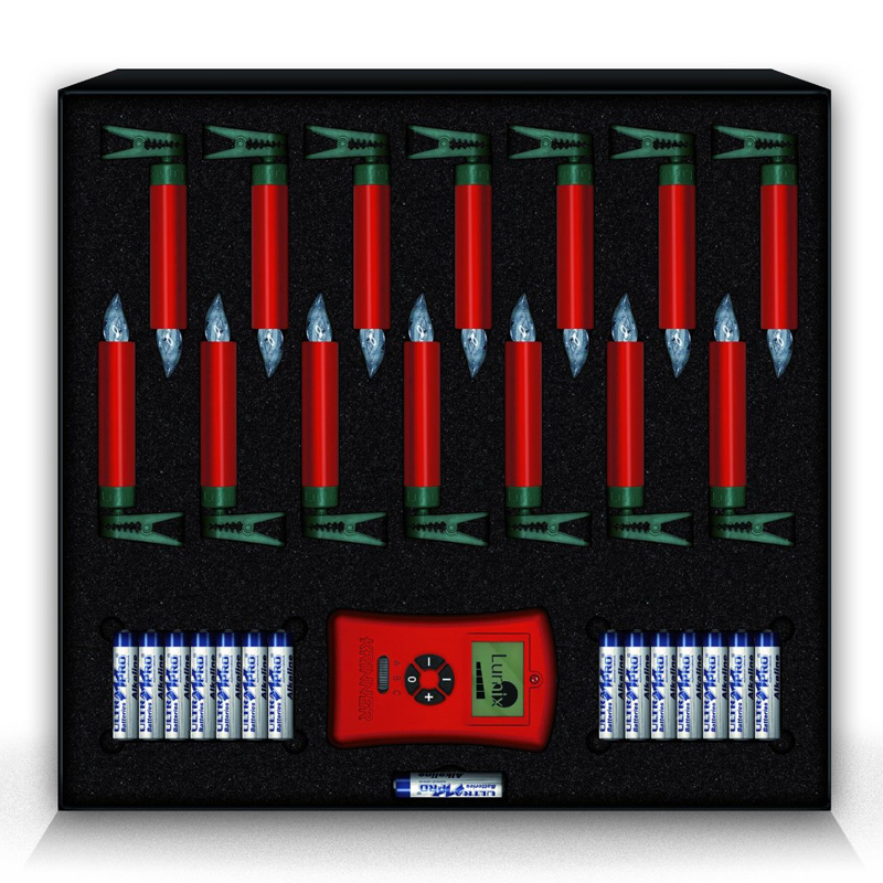 Krinner Lumix Deluxe Mini Basis 14-Set LED-Christbaumbeleuchtung rot