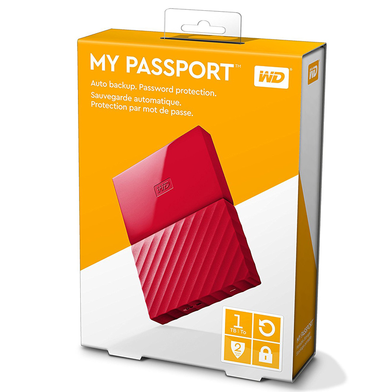 Western Digital My Passport tragbare externe Festplatte 1TB rot
