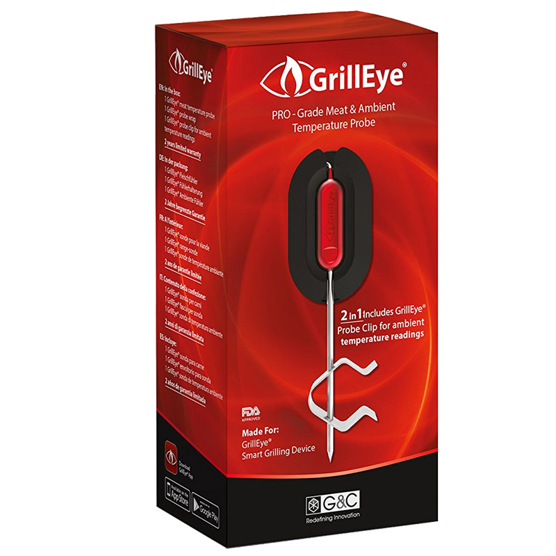 GrillEye Professional Meat&Ambient Grillthermometerfühler Probe BBQ zB für iGrill