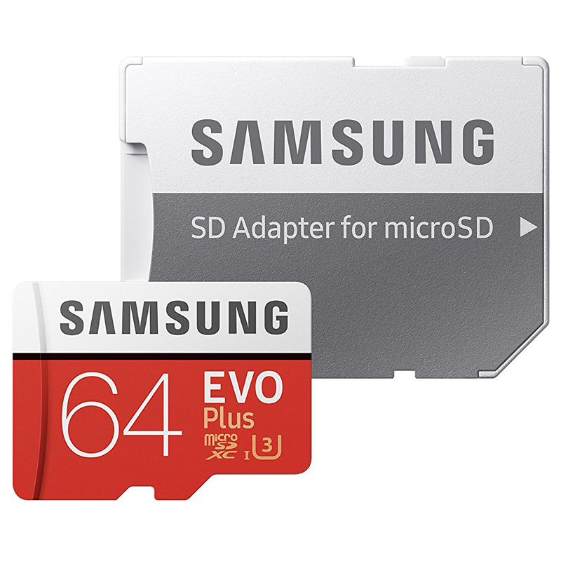 Samsung EVO+ 64GB microSDXC Card 2017 100MB/s + Adapter