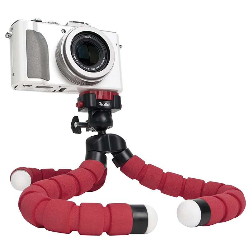 Rollei Monkey Pod - Biegsames Mini Stativ mit flexiblen Beinen rot