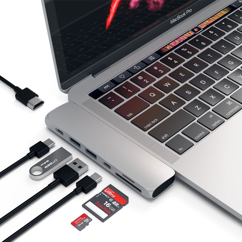 Satechi Type-C Pro Hub mit 4K HDMI Silver Ausstellungsgerät