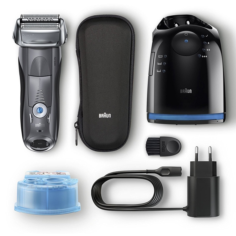 Braun Series 7 Elektrorasierer Herren 7865cc Premium Edition mit Reinigungs- und Ladestation