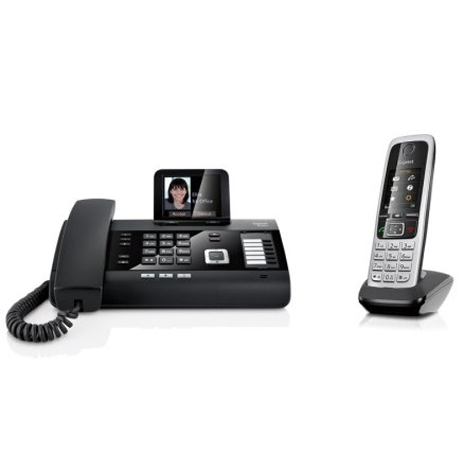 Gigaset DL500A Tischtelefon schwarz inkl. Gigaset C430HX Mobilteil