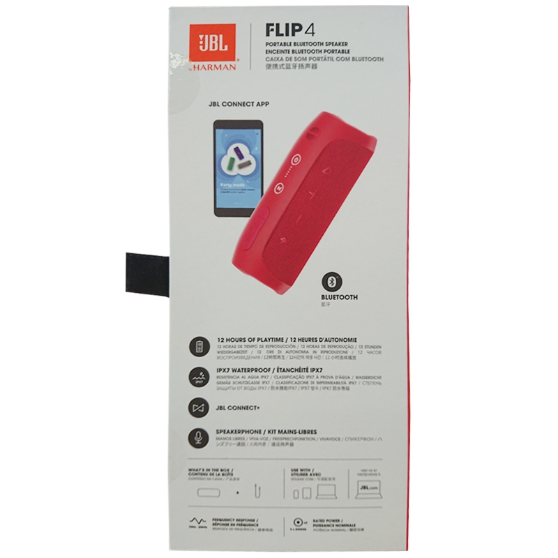 JBL Flip 4 Wireless Portable Stereo Speaker rot