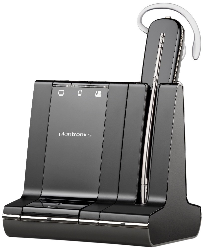 Plantronics Savi W745/A Kopfhörer (85 dBA, Bluetooth, USB 2.0) schwarz