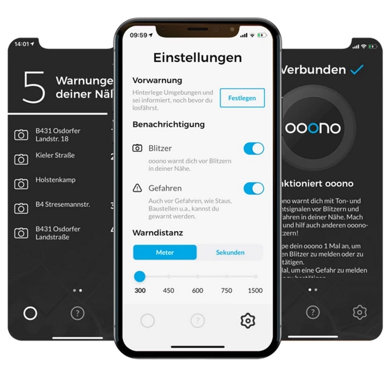 ooono Verkehrsalarm schwarz (2. Wahl)(neutrale Verpackung)
