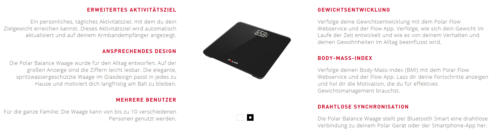 Polar Balance Fitnesswaage schwarz