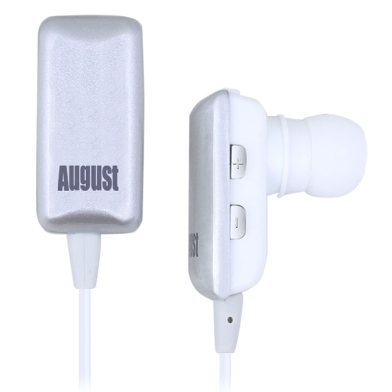 August EP605S in Ear Bluetooth Ohrhörer mit Mikrofon silber