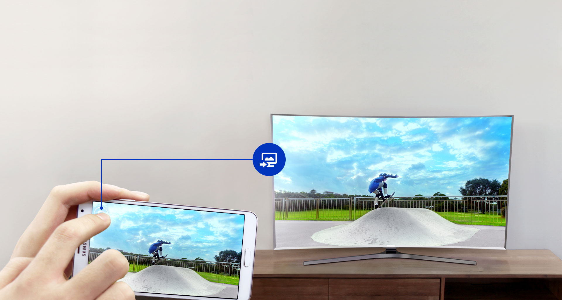 SAMSUNG UE55JS8590TXZG 138cm (55 Zoll) Curved LED-TV (Premium-Modell)