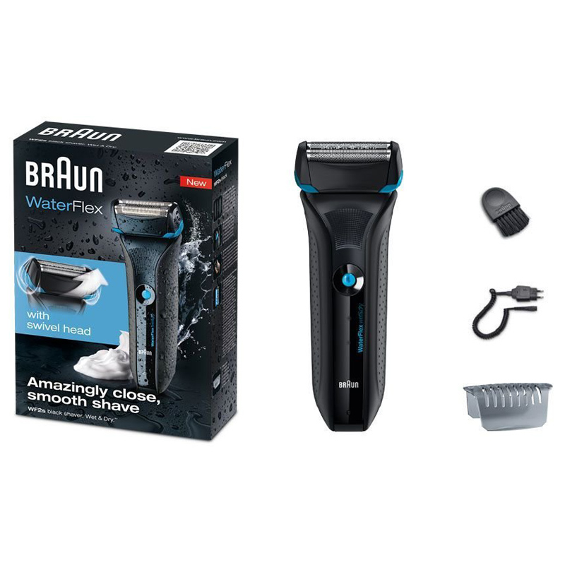 Braun WF2s Waterflex Wet & Dry Rasierer schwarz